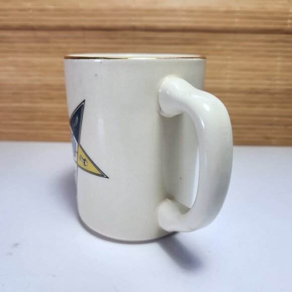 Masonic Coffee Cup “Order of the Eastern Star” Vintage Gold Gilded Rim Freemason - Picture 4 of 7